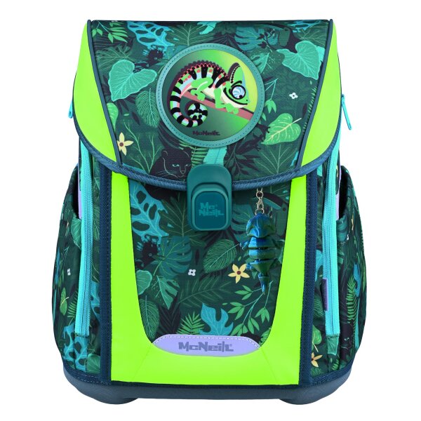 McNeill Primo Tropic Schulranzen Jungen – 9-teiliges Set mit Brotdose, Trinkflasche & McAddys