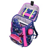 McNeill Bravo Stars Schulranzen Mädchen – 9-teiliges Set mit Brotdose, Trinkflasche & zwei McAddys