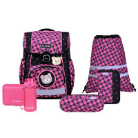 McNeill Bravo Buddy Schulranzen Mädchen – 9-teiliges Set mit Brotdose, Trinkflasche & zwei beflockten McAddys