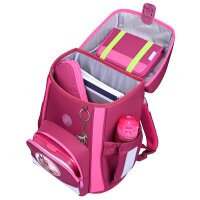 McNeill Bravo Berry Schulranzen Mädchen – 9-teiliges Set mit Brotdose, Trinkflasche & zwei McAddys