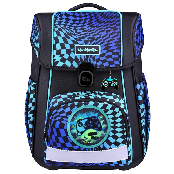 McNeill Bravo Gamer Schulranzen Jungen – 9-teiliges Set mit Brotdose, Trinkflasche & zwei McAddys