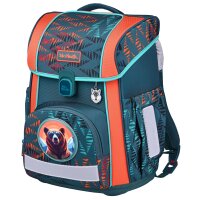 McNeill Bravo Bear Schulranzen Jungen – 9-teiliges Set mit Brotdose, Trinkflasche & zwei McAddys