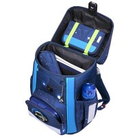 McNeill Bravo Space Schulranzen Jungen – 9-teiliges Set mit Brotdose, Trinkflasche & zwei McAddys