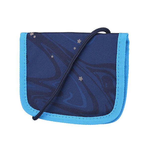 McNeill Brustbeutel SPACE – Kinderbrustbeutel mit Klarsichtfenster für Geld, Fahrkarte und Ausweis