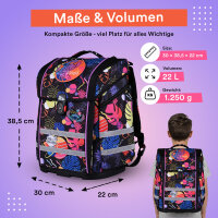 McNeill Schulranzen-Set ERGO PERFECTO, 5tlg. STITCH BLACK -Kollektion 2026-