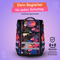 McNeill Schulranzen-Set ERGO PERFECTO, 5tlg. STITCH BLACK...