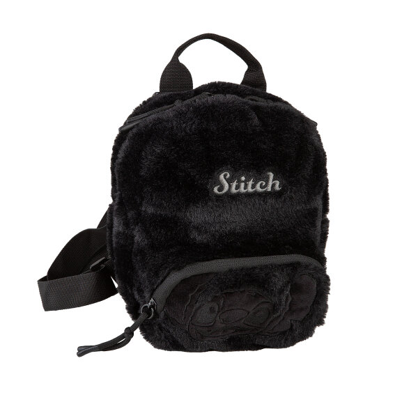 CoolPack Disney Stitch Fluffy 10 – Freizeitrucksack aus Plüsch in Schwarz – Mini Rucksack für Kita und Vorschule