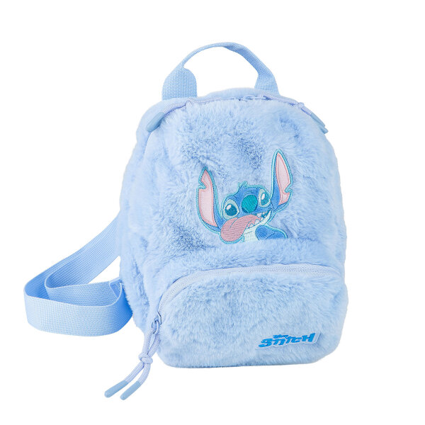 CoolPack Disney Stitch Fluffy 10 – Freizeitrucksack aus Plüsch in Blau – Mini Rucksack für Kita und Vorschule