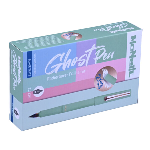 Ghost Pen Füllhalter - radierbar Â– 12 Stück pro Verpackung - Pastel Mint