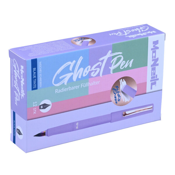 Ghost Pen Füllhalter - radierbar – 12 Stück pro Verpackung - Pastel Lila