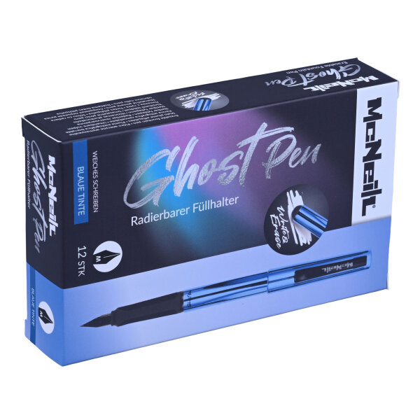 Ghost Pen Füllhalter - radierbar – 12 Stück pro Verpackung - Metallic Blau