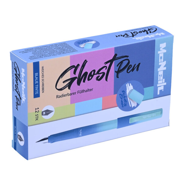 Ghost Pen Füllhalter - radierbar – 12 Stück pro Verpackung - Gradient Blue Lagoon