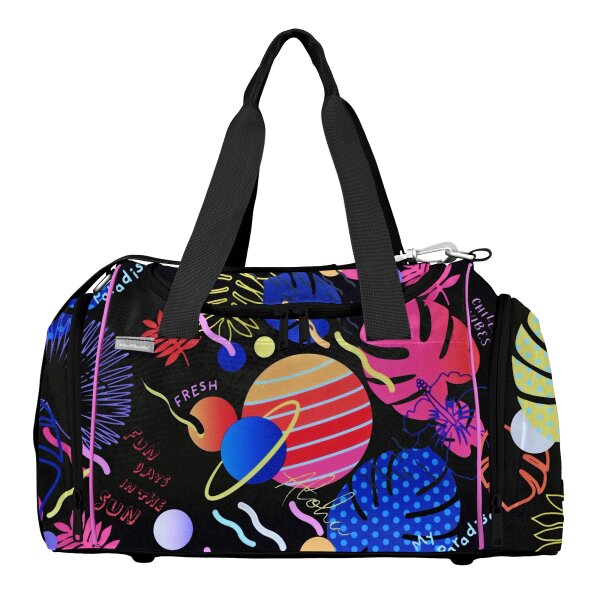 McNeill Sporttasche  - DISNEY STITCH BLACK – geräumige Sporttasche mit Nassfach für Schule & Freizeit