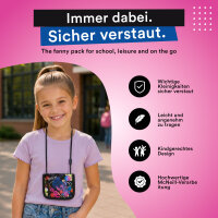 McNeill Brustbeutel – Disney STITCH III – Kinderbrustbeutel mit Klarsichtfenster für Geld, Fahrkarte und Ausweis