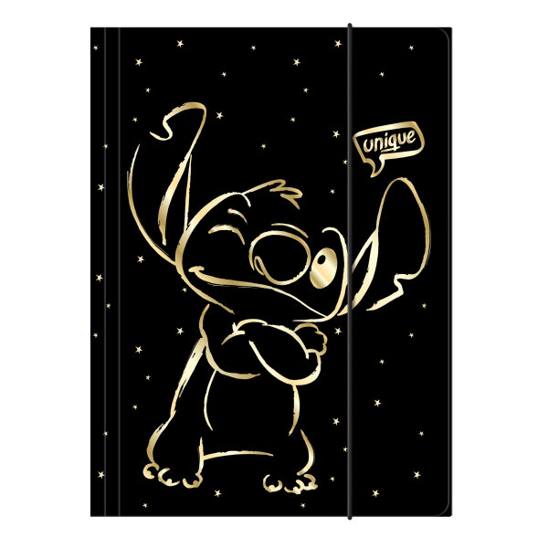 Klappmappe A4, Design 1, STITCH GOLD