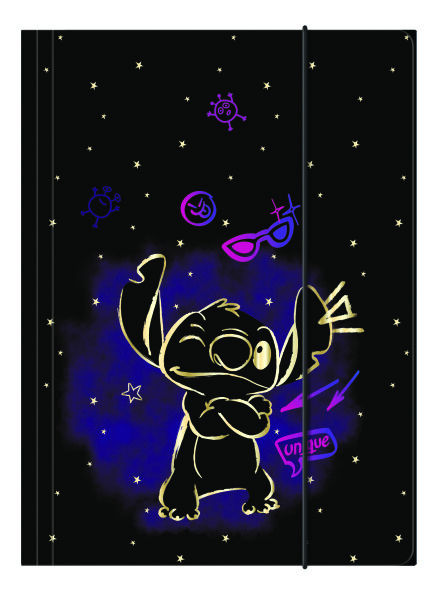 Klappmappe A4, Design 3, STITCH GOLD