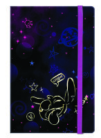 Notizbuch A5 mit Gummiband Design 1, STITCH GOLD VE 3