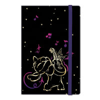 Notizbuch A5 mit Gummiband Design 2, STITCH GOLD VE 3