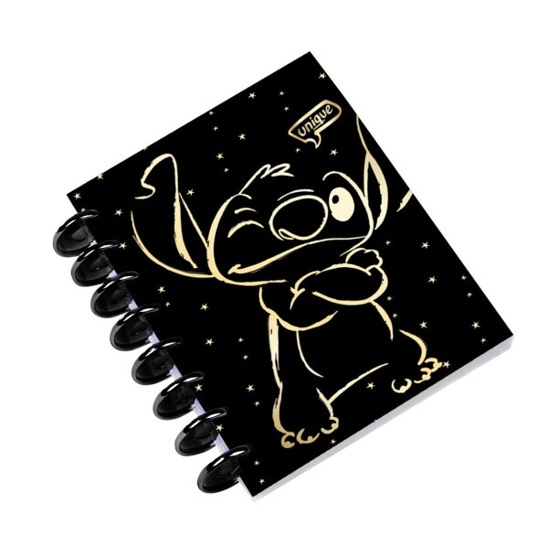 Ringbuch A5, Plastik Ring, Design 2, STITCH GOLD