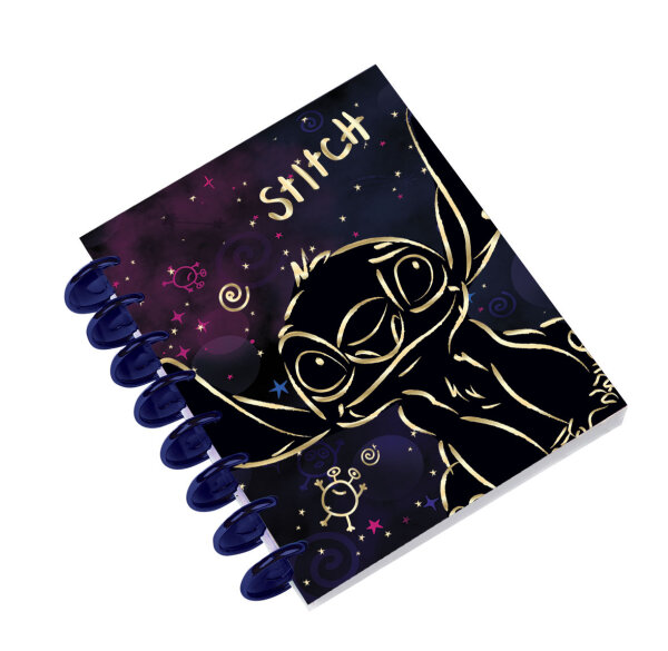 Ringbuch A5, Plastik Ring, Design 3, STITCH GOLD