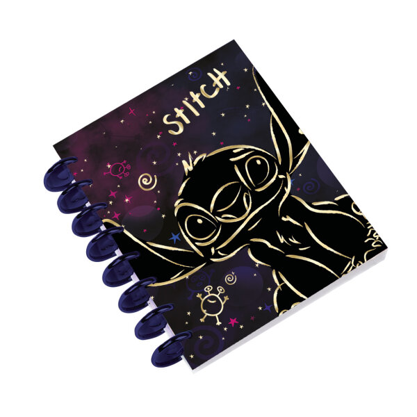 Ringbuch B5, Plastik Ring, Design 2, STITCH GOLD