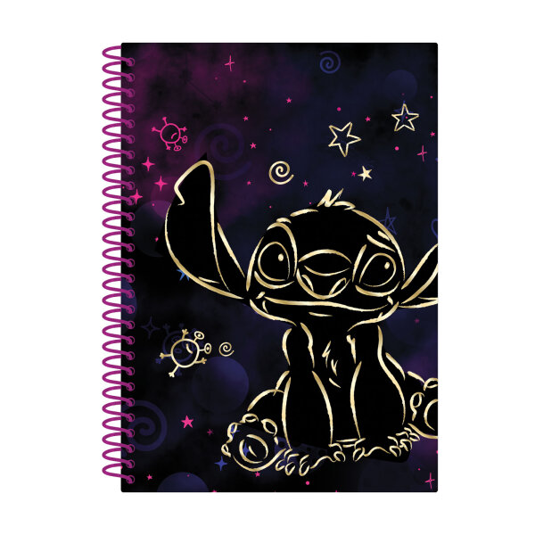 Spiral-Notizbuch B5, Design 2, STITCH GOLD VE 3