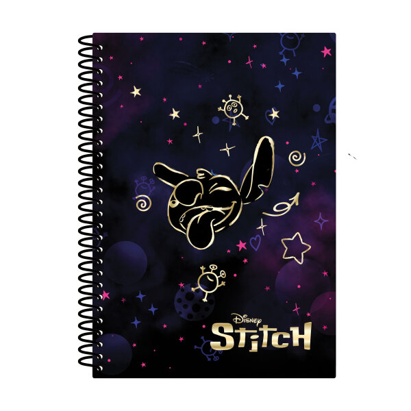 Spiral-Notizbuch B5, Design 1, STITCH GOLD VE 3
