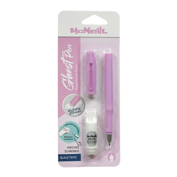 Ghost Pen Füller Metallclip Blister, rosa + Bef.weis VE 12