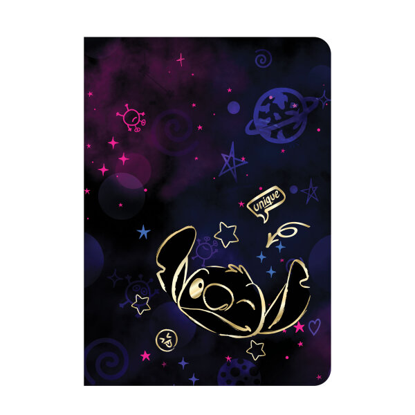 Schulheft A5, 32 K.kariert, Design 1, STITCH GOLD VE 6