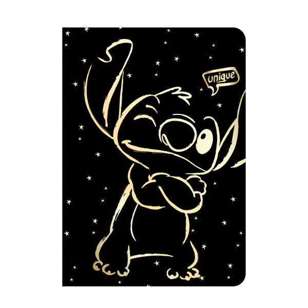 Schulheft A5, 32 K.kariert, Design 3, STITCH GOLD VE 6