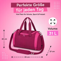 McNeill Sporttasche BERRY – geräumige Sporttasche mit Nassfach für Schule & Freizeit