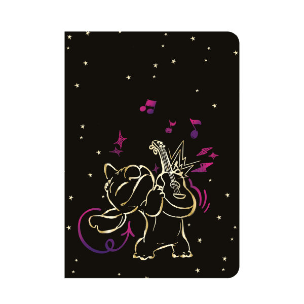 Schulheft A4,60,kariert, Design 3, STITCH GOLD (mix 3) VE 6