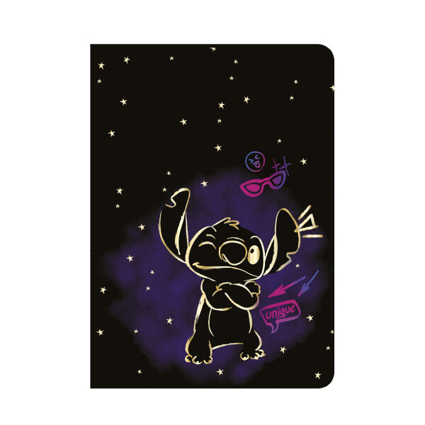 Schulheft A4,60,liniert, Design 2, STITCH GOLD (mix 3) VE 6