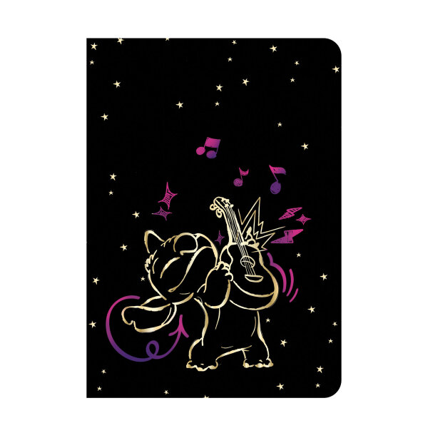 Schulheft A5,60,liniert, Design 3, STITCH GOLD (mix 3) VE 6