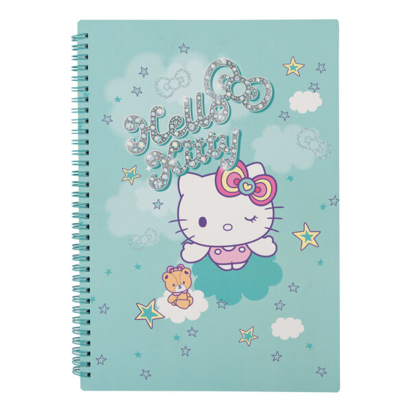 Spiral-Notizbuch DIN A4 kariert (Motiv1) – Hello Kitty