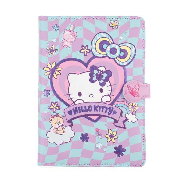 Notizbuch DIN A5 liniert mit Magnetverschluss (Motiv3) – Hello Kitty