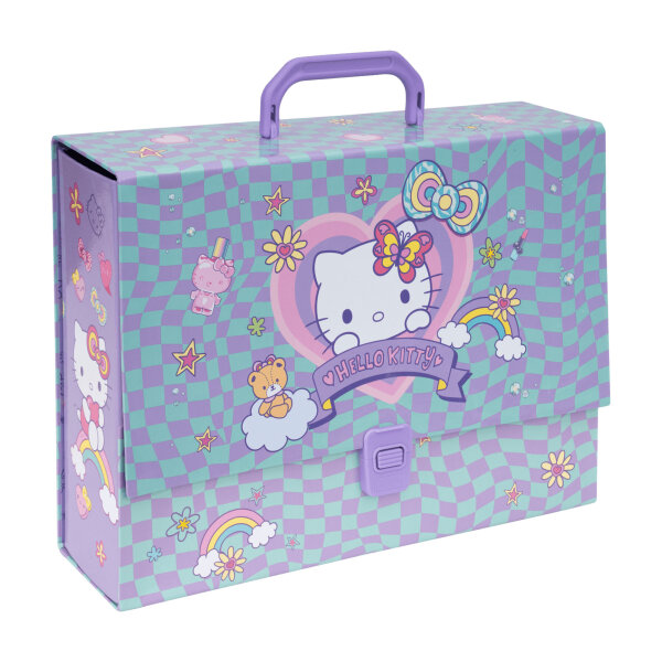Karton-Dokumentenkoffer DIN A4+ – Hello Kitty (Motiv2)