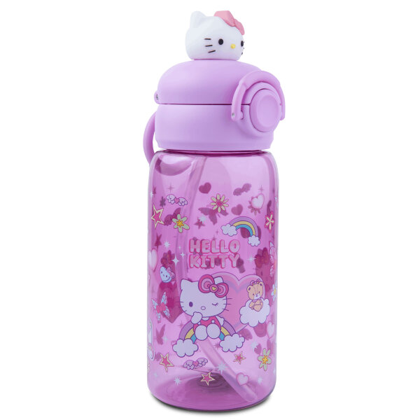 Wasserflasche 600ml mit Figur Des.1 HK pastell-lila
