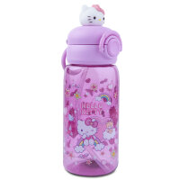 Wasserflasche 600ml mit Figur Des.1 HK pastell-lila