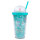 Fan-Becher mit Trinkhalm (Blau) – Hello Kitty