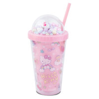 Fan-Becher mit Trinkhalm (Pink) – Hello Kitty