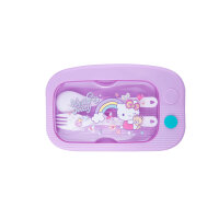 Lunch Box 1100ml mit Besteck – Hello Kitty (Lila-Blau)