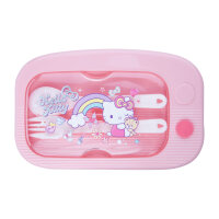 Lunch Box 1100ml mit Besteck – Hello Kitty (Pink)