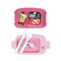 Lunch Box 1100ml mit Besteck – Hello Kitty (Pink)