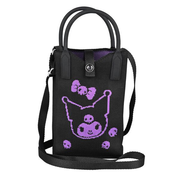 Umhängetasche, Woven Kuromi schwarz