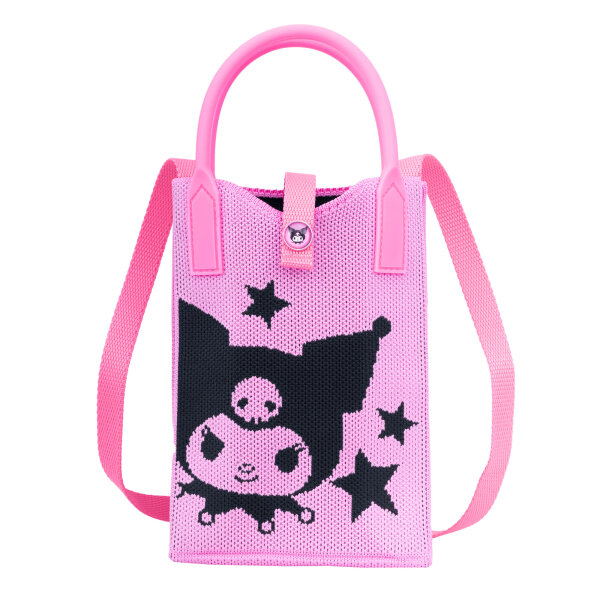 Umhängetasche, Woven Kuromi pink