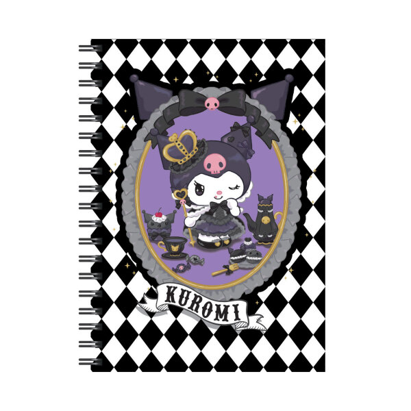 Spiral-Notizbuch B5 Metall-Spirale, Design 2, Kuromi
