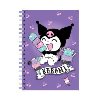 Spiral-Notizbuch B5 Metall-Spirale, Design 3, Kuromi