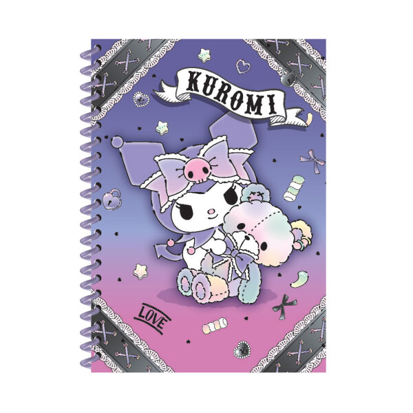 Spiral-Notizbuch B5 Plastik-Spirale, Design 2, Kuromi