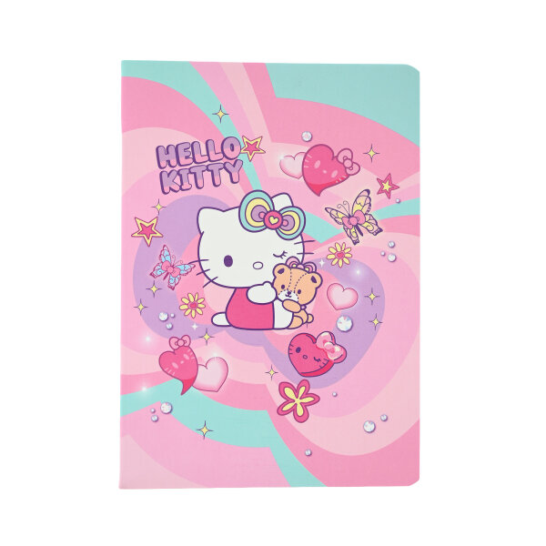 Schulheft A5,32,liniert, Design 2, HK pastell-pink VE6